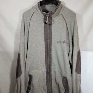 Rocawear Full Zip Sweater Jacket Denim Accent